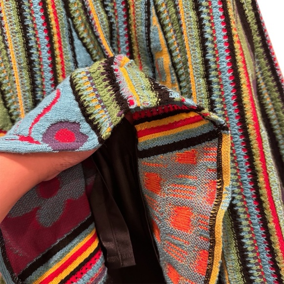 Noriko Araki Crochet Eclectic Retro Hippie Boho Floral Artsy Wool Midi Skirt SM - Picture 8 of 10